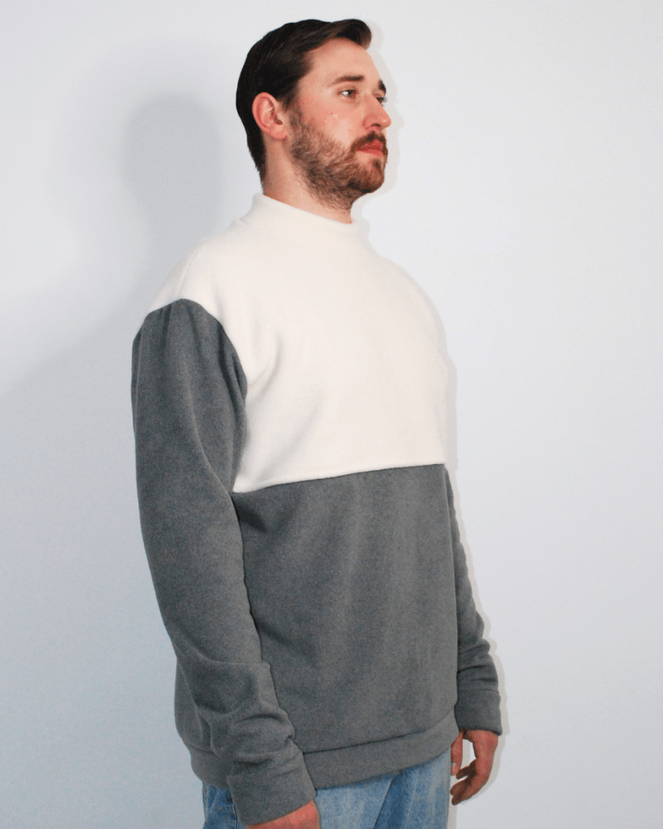 Inclusif-Ecoresponsable-Chandail-Polar-Gris-Les_Filles_de_l_Usine-Fait_a_Montreal- Les Filles de l'Usine