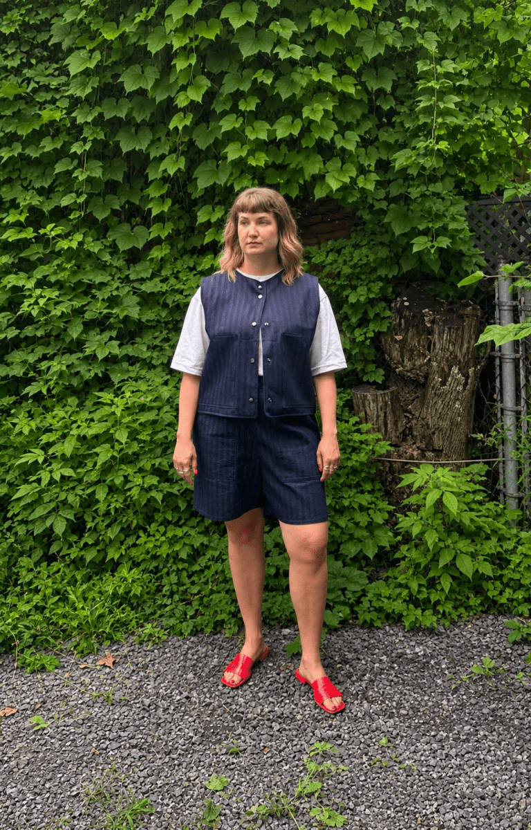Transporteur Indigo ligné - Les Filles de l'Usine